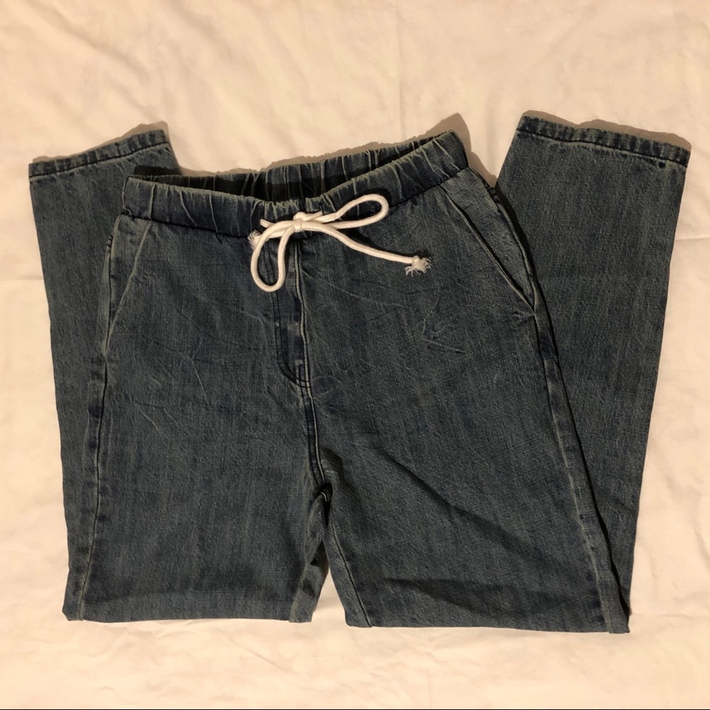 Denim joggers
